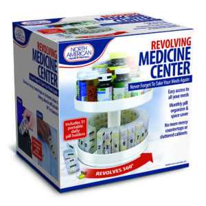 Revolving Medicine Center w/31Daily Pill Compartments