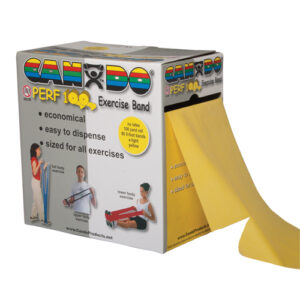 Cando No-Latex Exercise Band Yellow X-Light 100yd Disp Box