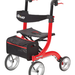 Nitro Rollator  Red with 10  Casters