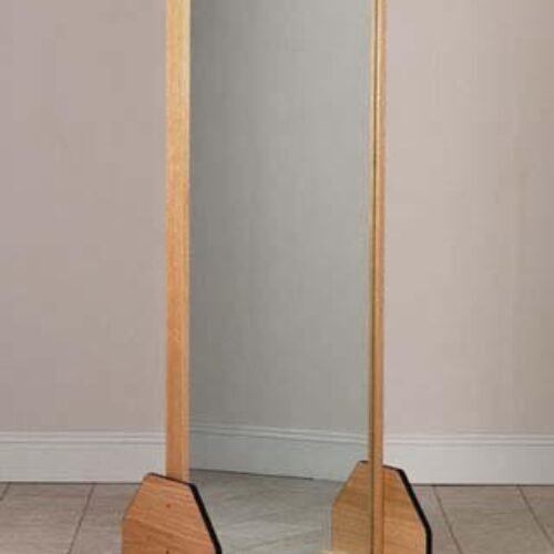 Portable Adult Single Mirror with Casters 27  W x 72  H