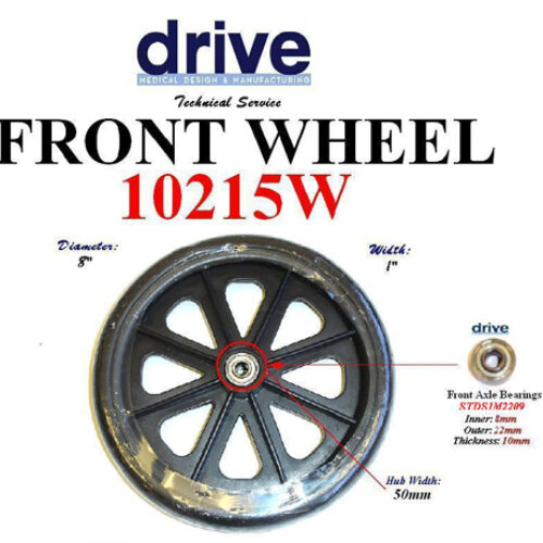 Wheel for 11053 Rollators and 10968 Wheelchairs