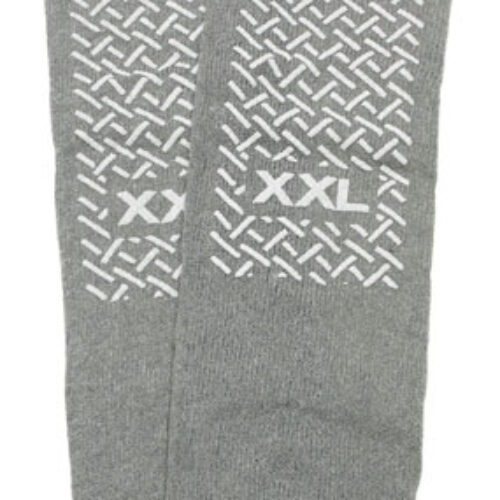 Slipper Socks; XXL Grey Pair Men's 12-13