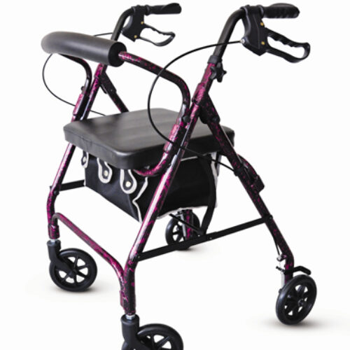 Rollator Alum - Flame Purple with Loop Brakes - PMI