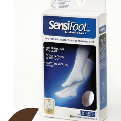 Sensifoot Diabetic Socks  Over the Calf  Brown  Medium