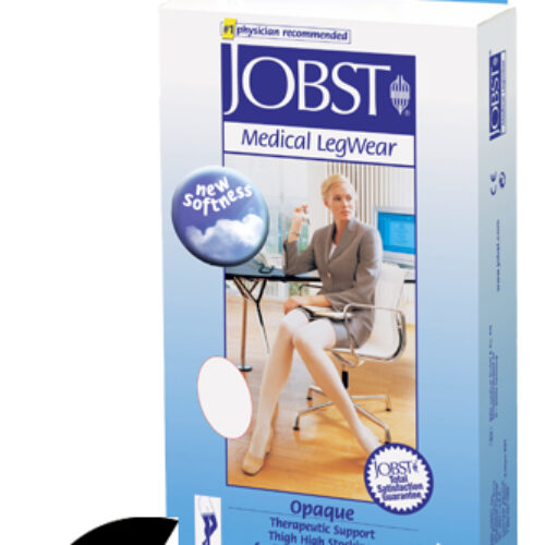 Jobst Opaque Thigh-Hi 15-20 Black Large Open Toe