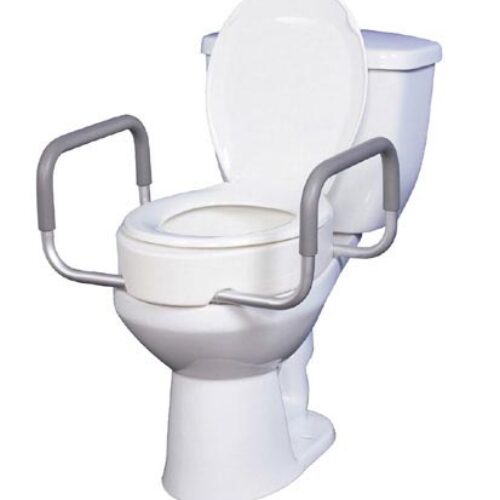 Elevated Toilet Seat w/RemArms For Regular Toilet Seat T/F KD